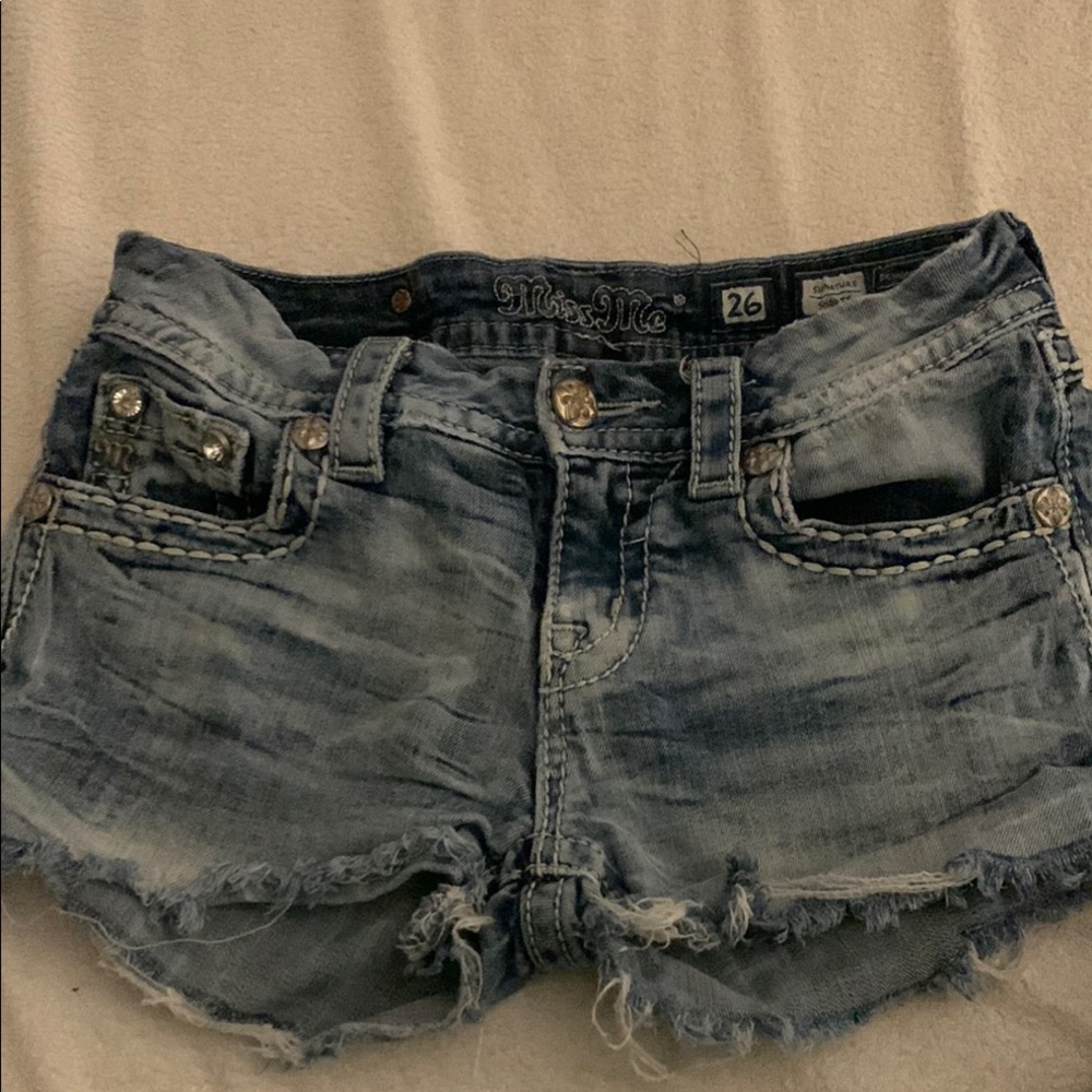 Miss Me Blue Jean Shorts